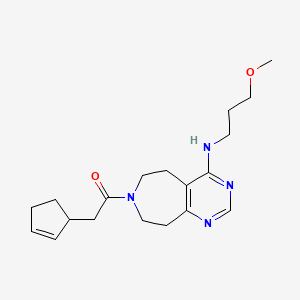 7-(cyclopent-2-en-1-ylacetyl)-N-(3-methoxypropyl)-6,7,8,9-tetrahydro-5H-pyrimido[4,5-d]azepin-4-amine