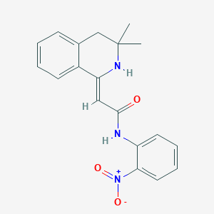 2-(3,3-dimethyl-3,4-dihydro-1(2H)-isoquinolinylidene)-N-(2-nitrophenyl)acetamide