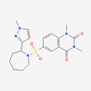 1,3-dimethyl-6-{[2-(1-methyl-1H-pyrazol-3-yl)-1-azepanyl]sulfonyl}-2,4(1H,3H)-quinazolinedione