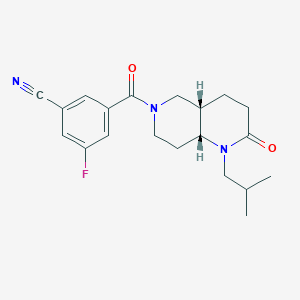 molecular formula C20H24FN3O2 B5322391 3-fluoro-5-{[(4aS*,8aR*)-1-isobutyl-2-oxooctahydro-1,6-naphthyridin-6(2H)-yl]carbonyl}benzonitrile 