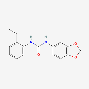 molecular formula C16H16N2O3 B5322407 1-(1,3-Benzodioxol-5-yl)-3-(2-ethylphenyl)urea 