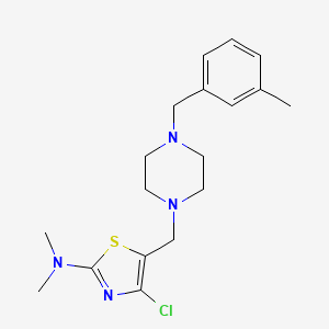 4-chloro-N,N-dimethyl-5-{[4-(3-methylbenzyl)-1-piperazinyl]methyl}-1,3-thiazol-2-amine