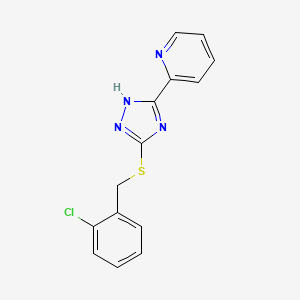 2-[3-[(2-chlorophenyl)methylsulfanyl]-1H-1,2,4-triazol-5-yl]pyridine