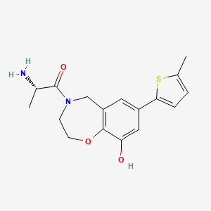 molecular formula C17H20N2O3S B5322500 4-L-alanyl-7-(5-methyl-2-thienyl)-2,3,4,5-tetrahydro-1,4-benzoxazepin-9-ol hydrochloride 