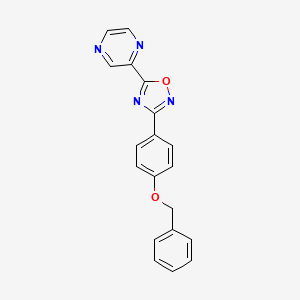 3-(4-Phenylmethoxyphenyl)-5-pyrazin-2-yl-1,2,4-oxadiazole