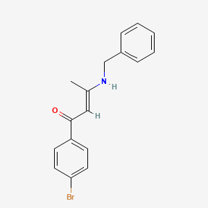 molecular formula C17H16BrNO B5322517 3-(benzylamino)-1-(4-bromophenyl)-2-buten-1-one 