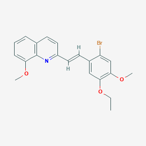 molecular formula C21H20BrNO3 B5322526 2-[2-(2-bromo-5-ethoxy-4-methoxyphenyl)vinyl]-8-methoxyquinoline 