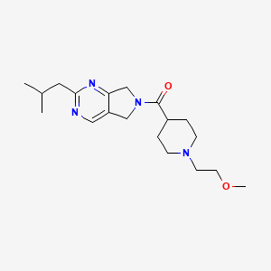 molecular formula C19H30N4O2 B5322528 2-isobutyl-6-{[1-(2-methoxyethyl)piperidin-4-yl]carbonyl}-6,7-dihydro-5H-pyrrolo[3,4-d]pyrimidine 