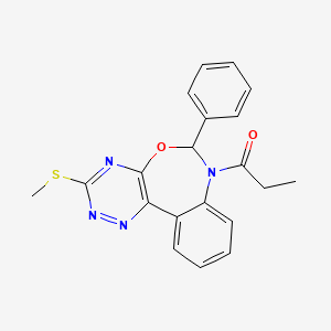 3-(methylthio)-6-phenyl-7-propionyl-6,7-dihydro[1,2,4]triazino[5,6-d][3,1]benzoxazepine