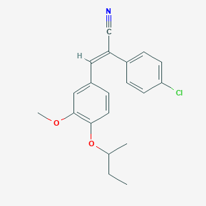 3-(4-sec-butoxy-3-methoxyphenyl)-2-(4-chlorophenyl)acrylonitrile