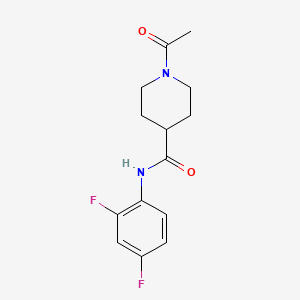 1-acetyl-N-(2,4-difluorophenyl)piperidine-4-carboxamide