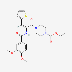 molecular formula C23H27N3O6S B5322573 ETHYL 4-[(2E)-2-[(3,4-DIMETHOXYPHENYL)FORMAMIDO]-3-(THIOPHEN-2-YL)PROP-2-ENOYL]PIPERAZINE-1-CARBOXYLATE 