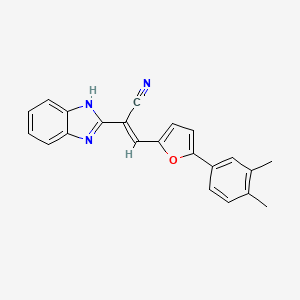 molecular formula C22H17N3O B5322600 2-(1H-benzimidazol-2-yl)-3-[5-(3,4-dimethylphenyl)-2-furyl]acrylonitrile 