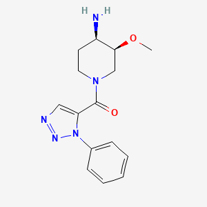 molecular formula C15H19N5O2 B5322605 [(3S,4R)-4-amino-3-methoxypiperidin-1-yl]-(3-phenyltriazol-4-yl)methanone 