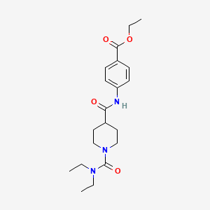 ETHYL 4-[({1-[(DIETHYLAMINO)CARBONYL]-4-PIPERIDYL}CARBONYL)AMINO]BENZOATE