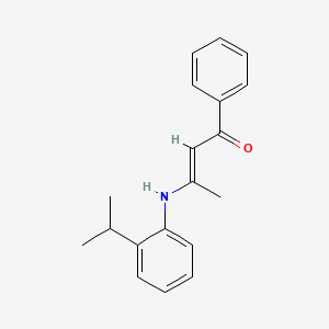 molecular formula C19H21NO B5322615 (E)-1-phenyl-3-(2-propan-2-ylanilino)but-2-en-1-one 