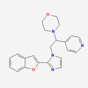 4-{2-[2-(1-benzofuran-2-yl)-1H-imidazol-1-yl]-1-pyridin-4-ylethyl}morpholine