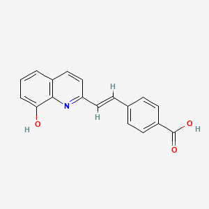 molecular formula C18H13NO3 B5322620 4-[2-(8-hydroxy-2-quinolinyl)vinyl]benzoic acid 