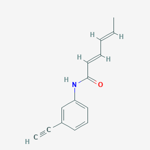 molecular formula C14H13NO B5322633 (2E,4E)-N-(3-ethynylphenyl)hexa-2,4-dienamide 