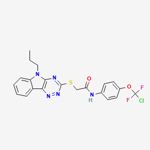 N-{4-[chloro(difluoro)methoxy]phenyl}-2-[(5-propyl-5H-[1,2,4]triazino[5,6-b]indol-3-yl)thio]acetamide