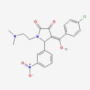 4-(4-chlorobenzoyl)-1-[2-(dimethylamino)ethyl]-3-hydroxy-5-(3-nitrophenyl)-1,5-dihydro-2H-pyrrol-2-one