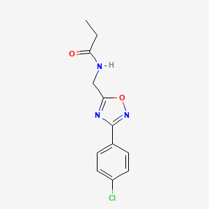 N-{[3-(4-chlorophenyl)-1,2,4-oxadiazol-5-yl]methyl}propanamide