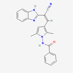 molecular formula C23H19N5O B5322664 N-[3-[(Z)-2-(1H-benzimidazol-2-yl)-2-cyanoethenyl]-2,5-dimethylpyrrol-1-yl]benzamide 