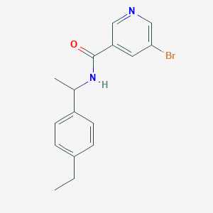 molecular formula C16H17BrN2O B5322671 5-bromo-N-[1-(4-ethylphenyl)ethyl]nicotinamide 