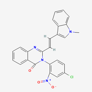 molecular formula C25H17ClN4O3 B5322685 3-(4-chloro-2-nitrophenyl)-2-[2-(1-methyl-1H-indol-3-yl)vinyl]-4(3H)-quinazolinone 