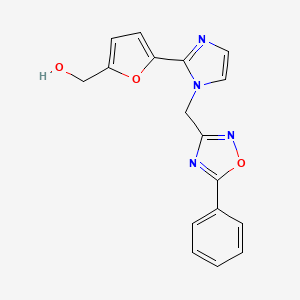 (5-{1-[(5-phenyl-1,2,4-oxadiazol-3-yl)methyl]-1H-imidazol-2-yl}-2-furyl)methanol