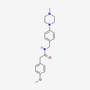 2-(4-methoxyphenyl)-N-[4-(4-methyl-1-piperazinyl)benzyl]acetamide