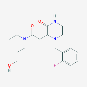 2-[1-(2-fluorobenzyl)-3-oxo-2-piperazinyl]-N-(3-hydroxypropyl)-N-isopropylacetamide