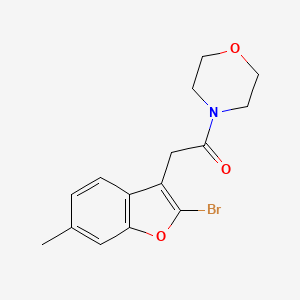 molecular formula C15H16BrNO3 B5322714 4-[(2-bromo-6-methyl-1-benzofuran-3-yl)acetyl]morpholine 