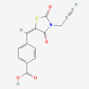 molecular formula C14H9NO4S B5322748 4-{[2,4-dioxo-3-(2-propyn-1-yl)-1,3-thiazolidin-5-ylidene]methyl}benzoic acid 