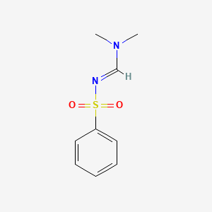 molecular formula C9H12N2O2S B5322754 N-[(dimethylamino)methylene]benzenesulfonamide 