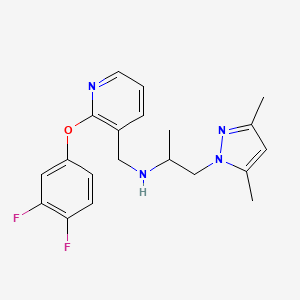 N-{[2-(3,4-difluorophenoxy)pyridin-3-yl]methyl}-1-(3,5-dimethyl-1H-pyrazol-1-yl)propan-2-amine