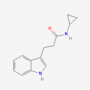 molecular formula C14H16N2O B5322772 N-cyclopropyl-3-(1H-indol-3-yl)propanamide 