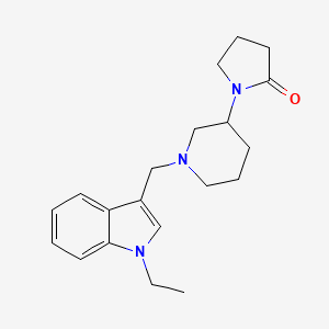 1-{1-[(1-ethyl-1H-indol-3-yl)methyl]piperidin-3-yl}pyrrolidin-2-one