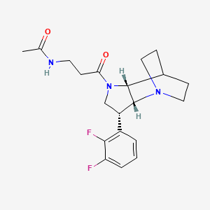 N-[3-[(2R,3R,6R)-3-(2,3-difluorophenyl)-1,5-diazatricyclo[5.2.2.02,6]undecan-5-yl]-3-oxopropyl]acetamide