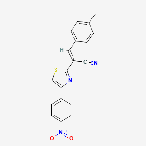 3-(4-methylphenyl)-2-[4-(4-nitrophenyl)-1,3-thiazol-2-yl]acrylonitrile