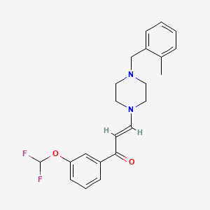 1-[3-(difluoromethoxy)phenyl]-3-[4-(2-methylbenzyl)-1-piperazinyl]-2-propen-1-one