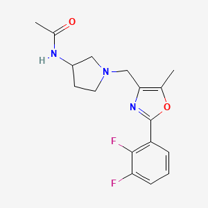 N-(1-{[2-(2,3-difluorophenyl)-5-methyl-1,3-oxazol-4-yl]methyl}pyrrolidin-3-yl)acetamide