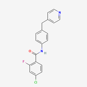 molecular formula C19H14ClFN2O B5322874 4-chloro-2-fluoro-N-[4-(4-pyridinylmethyl)phenyl]benzamide 