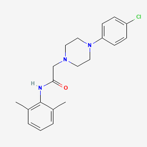 molecular formula C20H24ClN3O B5322888 2-[4-(4-chlorophenyl)-1-piperazinyl]-N-(2,6-dimethylphenyl)acetamide 