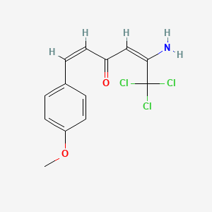 (1Z,4E)-5-amino-6,6,6-trichloro-1-(4-methoxyphenyl)hexa-1,4-dien-3-one