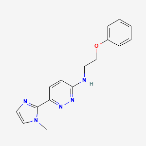 molecular formula C16H17N5O B5322943 6-(1-methyl-1H-imidazol-2-yl)-N-(2-phenoxyethyl)pyridazin-3-amine 