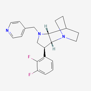 (2R,3S,6R)-3-(2,3-difluorophenyl)-5-(pyridin-4-ylmethyl)-1,5-diazatricyclo[5.2.2.02,6]undecane