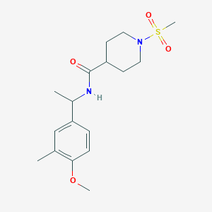 N-[1-(4-methoxy-3-methylphenyl)ethyl]-1-(methylsulfonyl)-4-piperidinecarboxamide