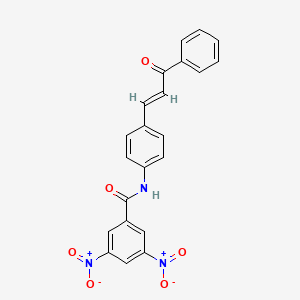 3,5-dinitro-N-[4-(3-oxo-3-phenyl-1-propen-1-yl)phenyl]benzamide