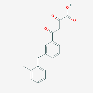 molecular formula C18H16O4 B532296 4-[3-(o-Tolylmethyl)phenyl]-2,4-dioxo-butanoic acid 